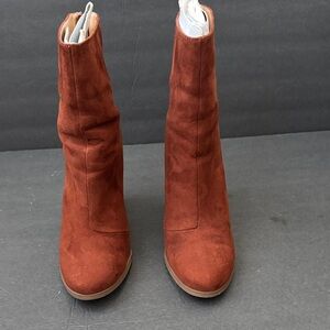 Express Rich Brown Suede Ankle Booties